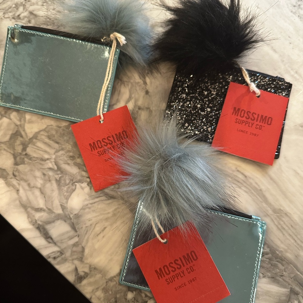 Set of Three Mossimo Supply Co. Blue and Black Cardholders, NWT